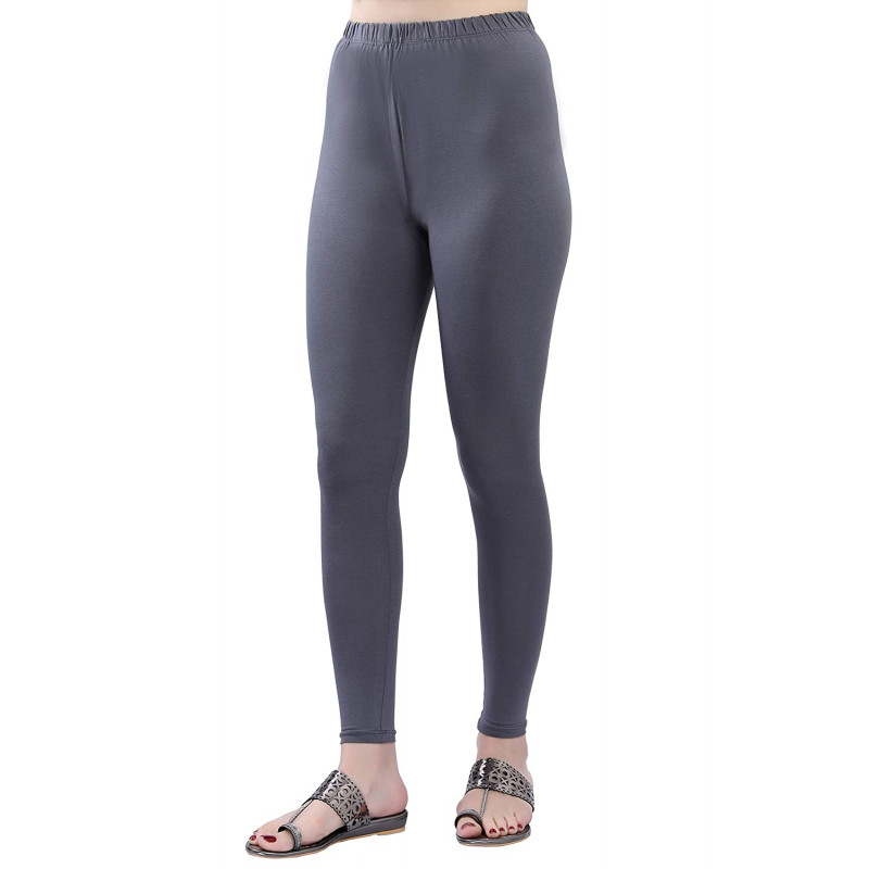 Cotton-blend leggings - Dark grey marl - Ladies | H&M IN