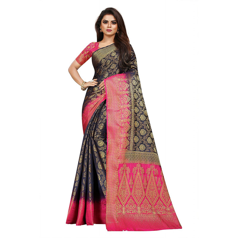 Buy Maruti Art Woven, Self Design Kanjivaram Jacquard, Pure Silk Purple Sarees  Online @ Best Price In India | Flipkart.com