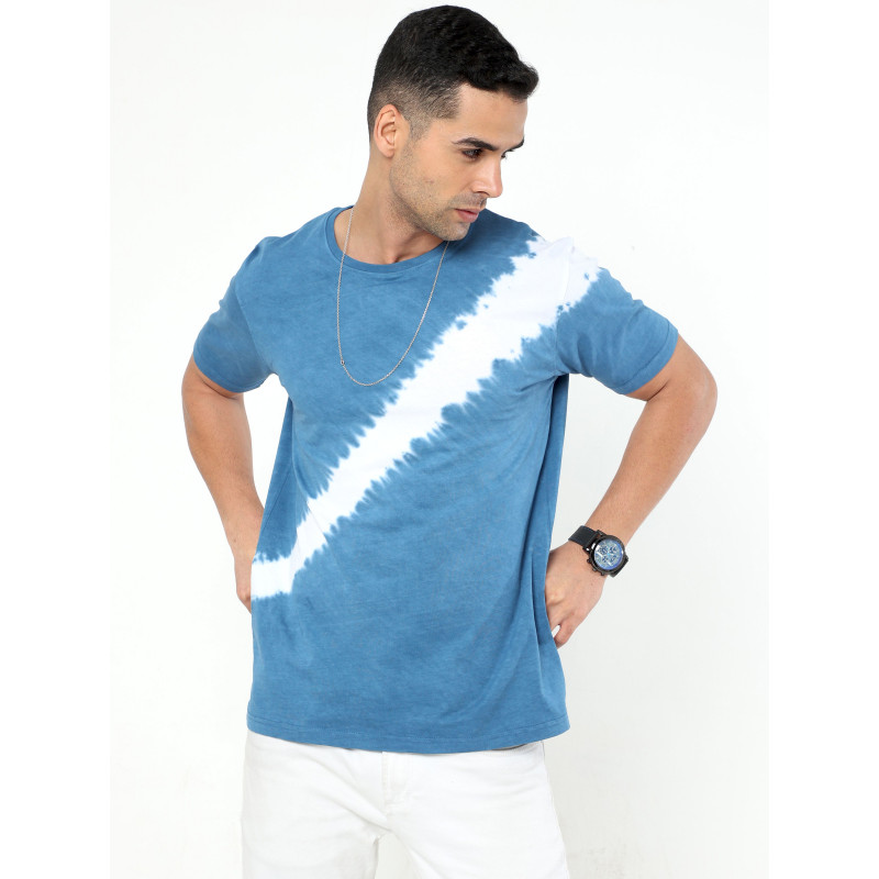 blue and white line t shirt