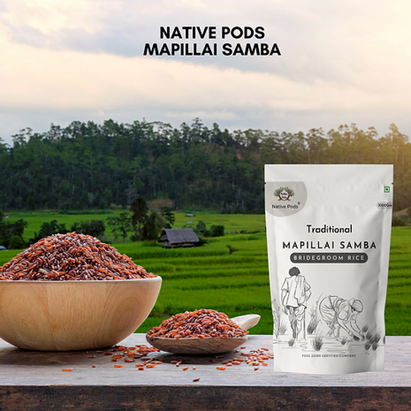 Native Pods Mapillai Samba Rice 1Kg |Hand Pounded Traditional Arisi ...