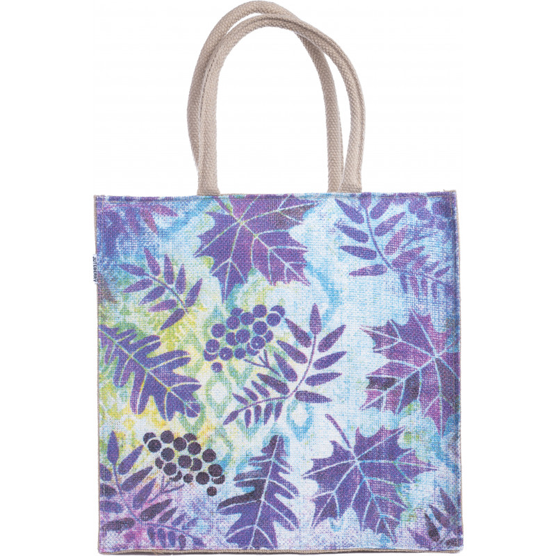 Natural Art printed Design Jute Tote Bags, Women Hand bag Eco Friendly Jute  Bags, Fancy Bags, Lunch Box Bags Boho Bag