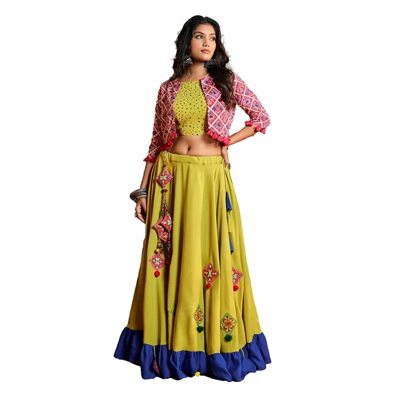 Buy online Women Green Unstitched Lehenga Choli With Dupatta from ethnic  wear for Women by Anara for ₹479 at 84% off | 2024 Limeroad.com