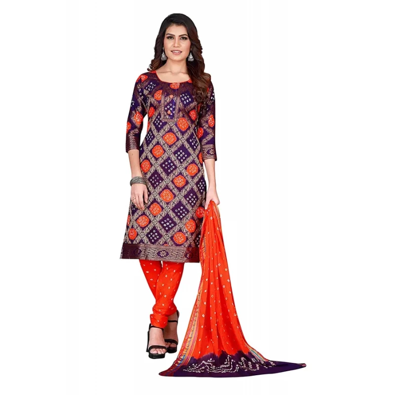 Unstitched Salwar Suit Dress Material With Cotton dupatta – Stilento