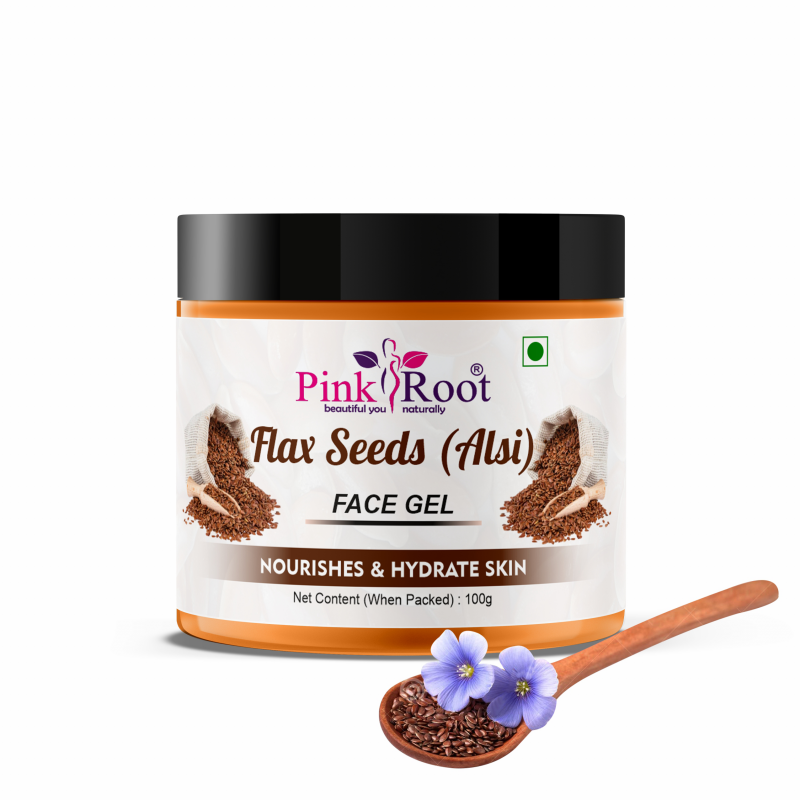 Pink Root Flaxseed Face Gel Reduce Fine Lines Skin Brightening Whitening Removes Tan 100 Ml