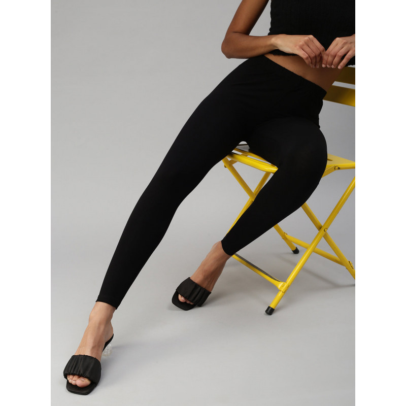 Prisma Women's Skinny Fit Ankle Leggings - Black