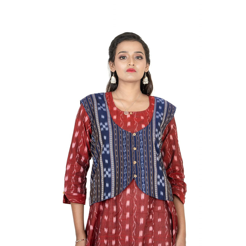 Abstract Design Handloom Sambalpuri Jacket : Sambalpuri in new Dimension  unique arts & crafts