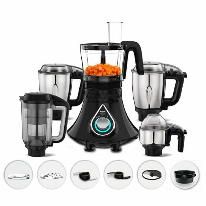 Preethi Zodiac Cosmo MG236 mixer grinder 750 watt with 5 jars includes –  BIKA - Buy Indian Kitchen Appliances