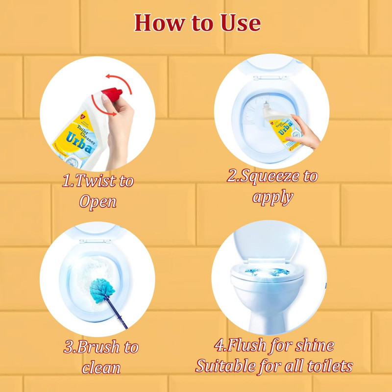 URBA Toilet cleaner 5 L + 500 ml Citrus powered Acid Free and