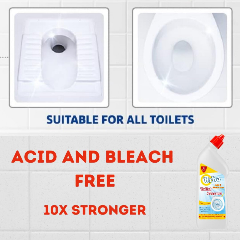 URBA Toilet cleaner 5 L + 500 ml Citrus powered Acid Free and