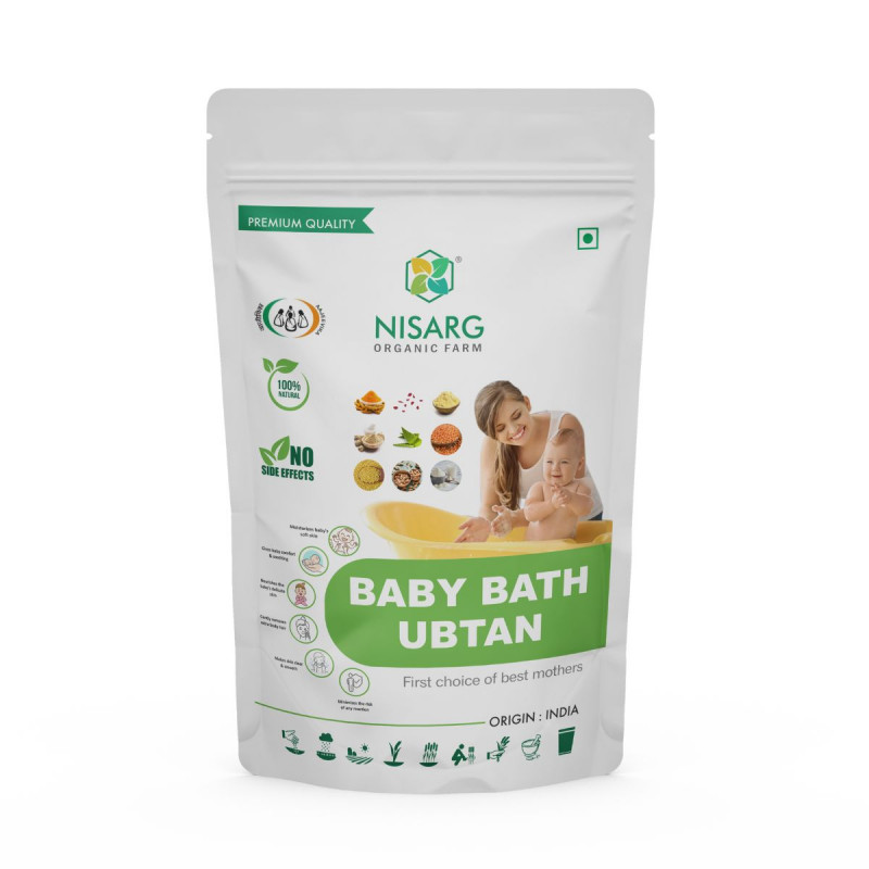 Nisarg Organic Farm Baby Bath Ubtan I Full Body Wash I Herbal