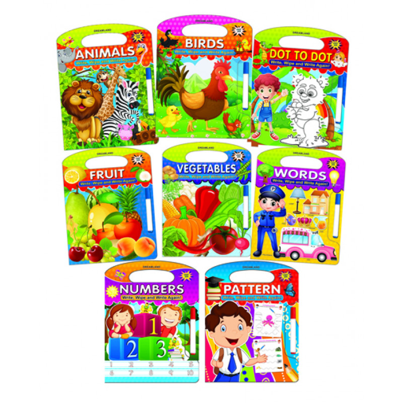 Write & Wipe Books (8 Titles) | Comprehensive learning set | Foundation ...