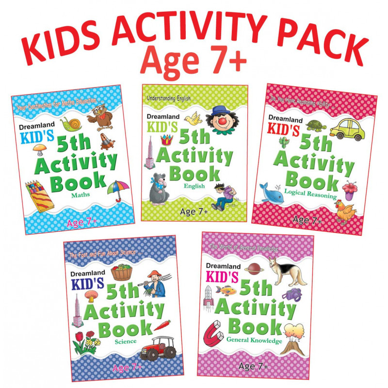 Kids 5th Activity Book Set | 5 Exciting Titles | Ages 7+ | Spark ...