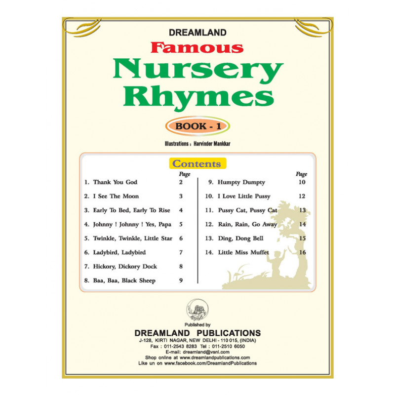 Dreamland's Famous Nursery Rhymes Book for Kids | Educational book for ...