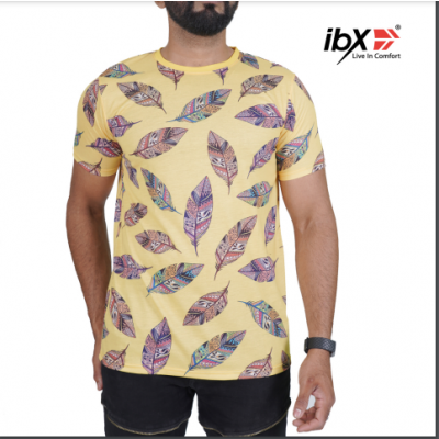 Ibx Freak Printed Round Neck Half Sleeves T Shirt For Men