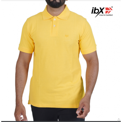 Ibx Plain Collar Neck Half Sleeves T Shirt For Men
