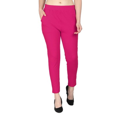 Sanjeevi Garments Ankle Length Ethnic Wear Legging  (pink, Solid)