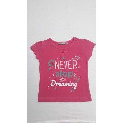 Brave Edge Girl's Regular Fit Full Sleeve Pink Colour T-shirt