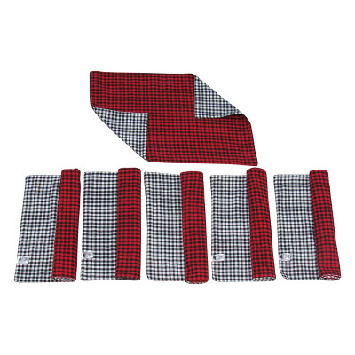 Pixel Home Decor Heat Resistant Cotton Placemat -two Side Colors-6pcs