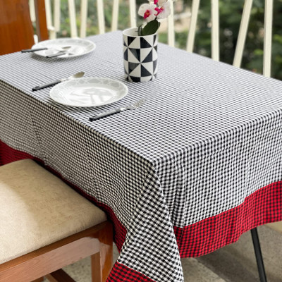 Pixel Home Decor Â© Cotton Gingham Square 4 Seater Dining /centre Table