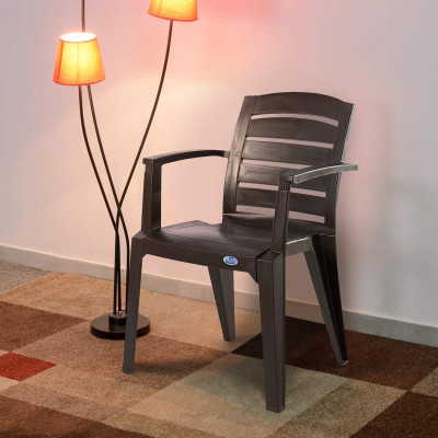 Nilkamal Plastic Portable Spinecare Armrest Chair