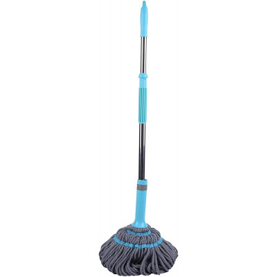 Microfiber Twist Mop With Telescopic Adjust - Perfect For Cleaning Hardwood,laminate,tiles | Extendable Stainless Steel Handle