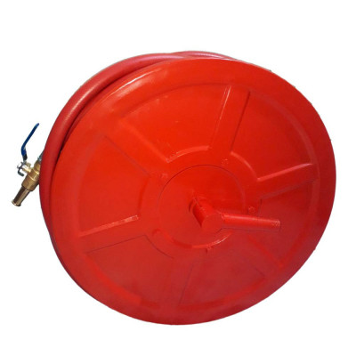 Mild Steel First Aid Hose Reel Drum With 30 Mtr Pipe And Nozzle (red)