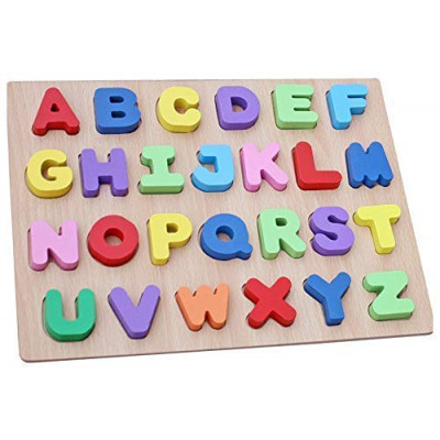 Wooden Capital Alphabets Letters Learning Educational Puzzle Toy For Kids