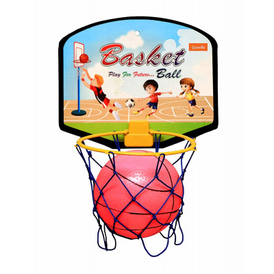 Basket Ball For Kids Toys For Boys And Girls Portable Set With Hanging Board, Ring Net, Ball Indoor And Outdoor Games Good Pastime