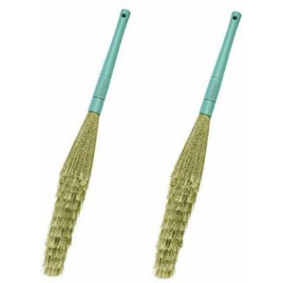 Vadivu Soft Grass Broom For Clean Floor | Green - Pack Of 2