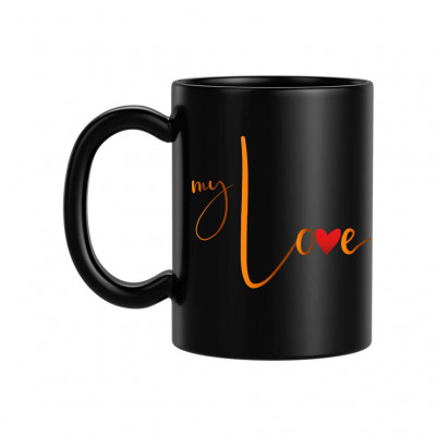 Coffee Mug For Girls Women Girlfriend Men Boyfriend My Love Beautiful Text Art Ceramic Mugs Gift 350ml