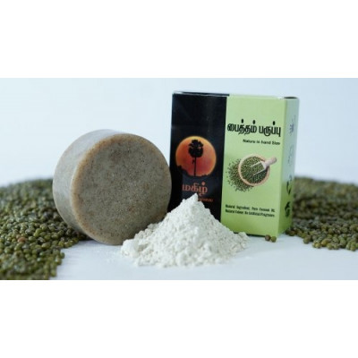 Magizh 100% Natural Handmade Pasi Payaru Soap For Skin - 100g