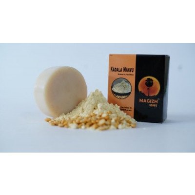 Magizh 100% Pure Handmade Coconut Oil Gram Flour Bath Soap 100g - Pack Of 1
