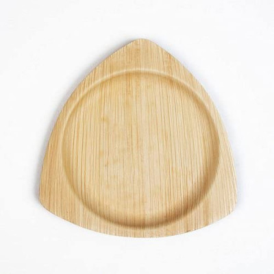 Areca Palm Leaf Triangle Shaped Disposable Plates Suitable For Party And Functions - Pack Of 25 | 6 Inches