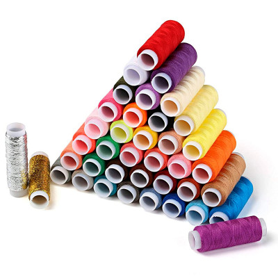 Sewing Industrial Machine And Hand Stitching Cotton Sewing Thread (colors 402, Fine) - Set Of 39