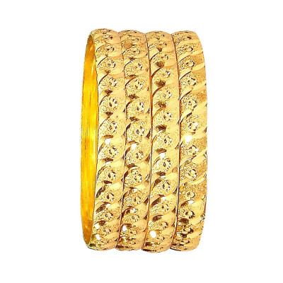 Latest Cut Design Gold Plated Bangles For Women (set Of 4 Bangles)
