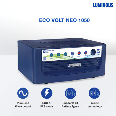Luminous Eco Volt Neo 1050 Sine Wave Inverter For Home, Office And Shops