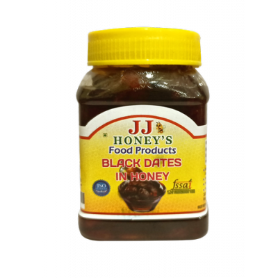 Natural Black Dates In Organic Honey From J J Honey - 250g