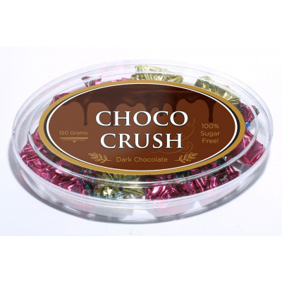 Choco Crush Dark Chocolate Round Shape Gift Box (150 Grams) - Pack Of 1