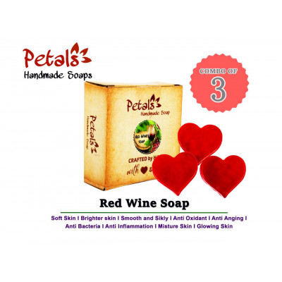 Petals Red Wine Soap Soap 100g - Pack Of 1