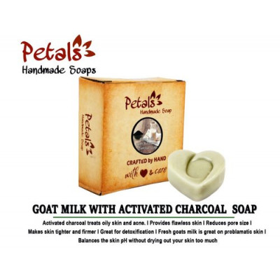 Petals Activated Charcoal With Goat Milk Soap 100g - Pack Of 1