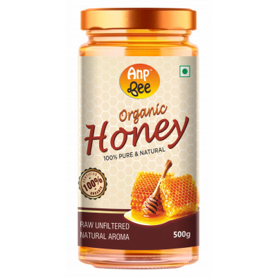 Anp Bee Raw Unpasteurized Organic Honey 500gm