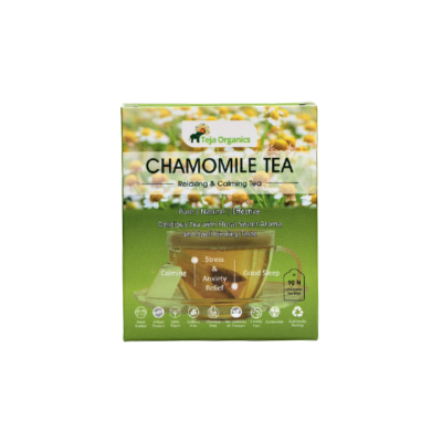 Tejas Organics Chamomile Tea | Stress Relief | Digestive Health | Inflammation Reduction | Blood Pressure Control | Skin Benefits | Reduce Skin Dehydration (tea Bag-10)