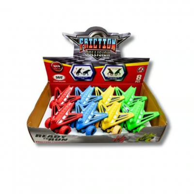 Toy Airplane Car - Friction Powered Toy Airplane That Drives On The Ground - Great Gift For Kids | Colorful Airplane Toy