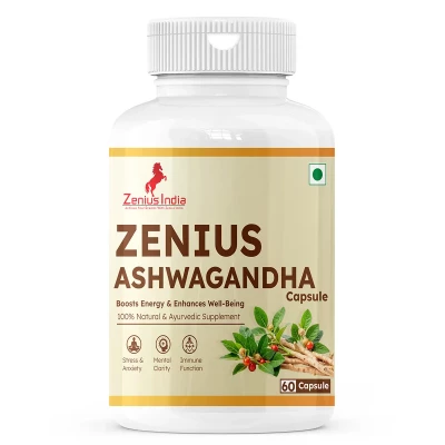 Zenius Ashwagandha Capsule For Immunity Booster | Reduces Stress & Anexity In Men & Women - 60 Capsules