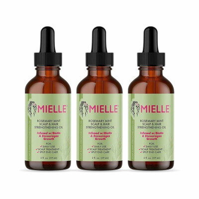 Mielle Rosemary Hair Oil (pack Of 3) 59ml Each | Natural Undiluted Hair Growth Oil For Strong Roots & Reduced Hair Fall | Nourishing Hair Oil For Men & Women